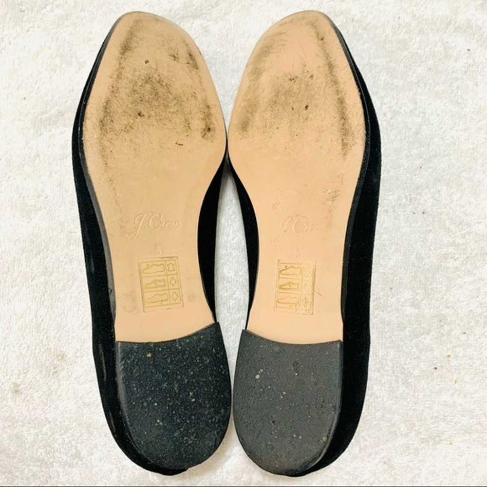 J. CREW Black Suede leather Smoking Slip-on flats… - image 8