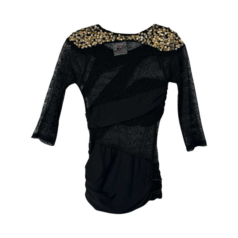 Bebe Sequined Lace Top - image 2