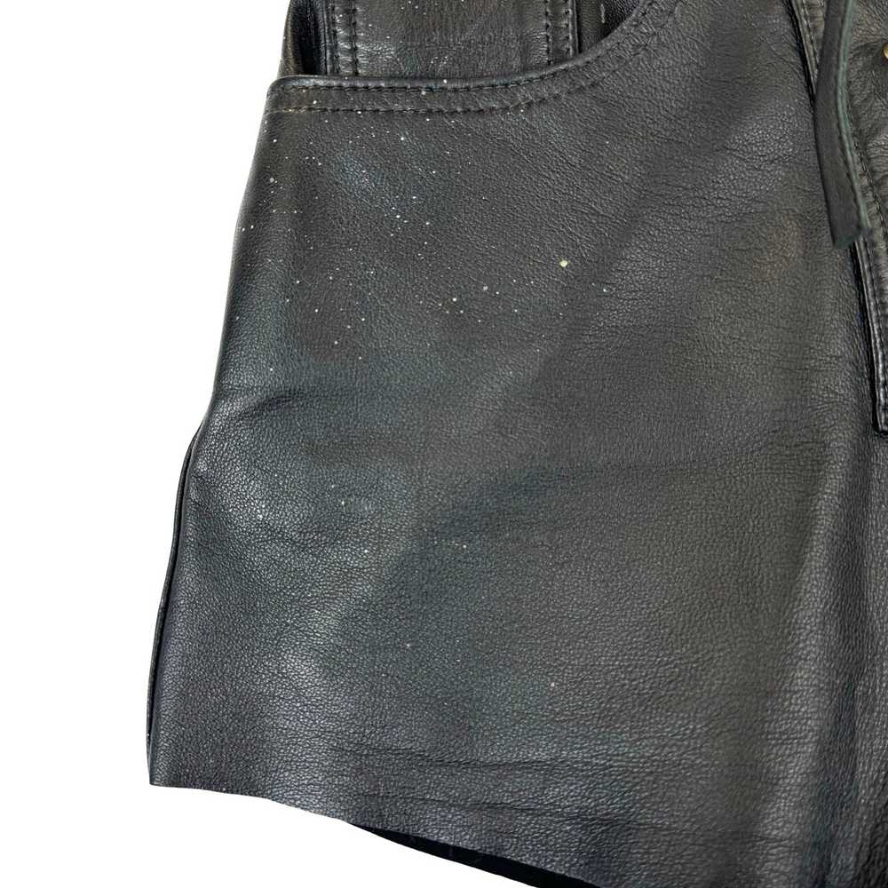Lace Up Leather Shorts - image 3