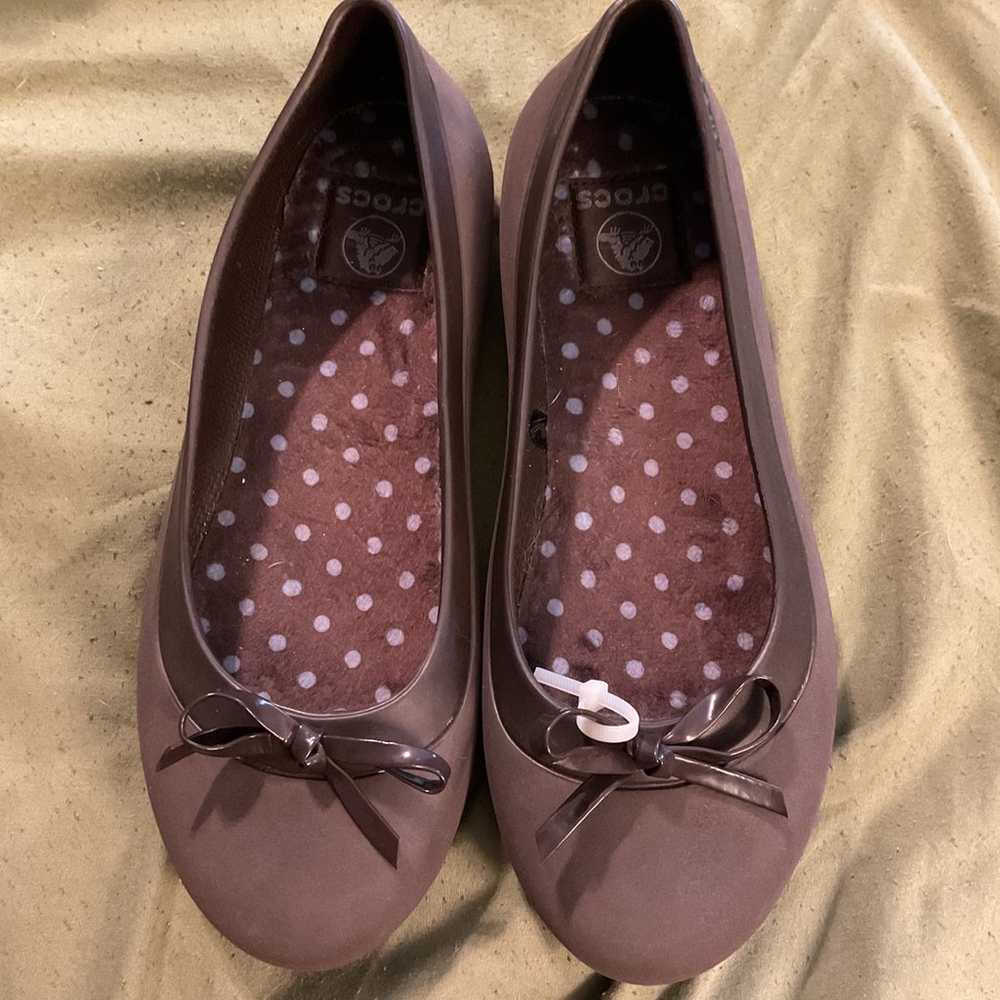 NWOT Crocs 201818 Mammoth Lined Ballet Flats W Bo… - image 1