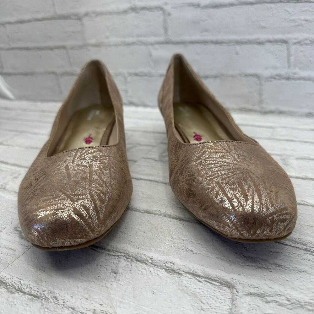 Ros Hommerson Tabitha Ballet Flat Shoes Beige Met… - image 2