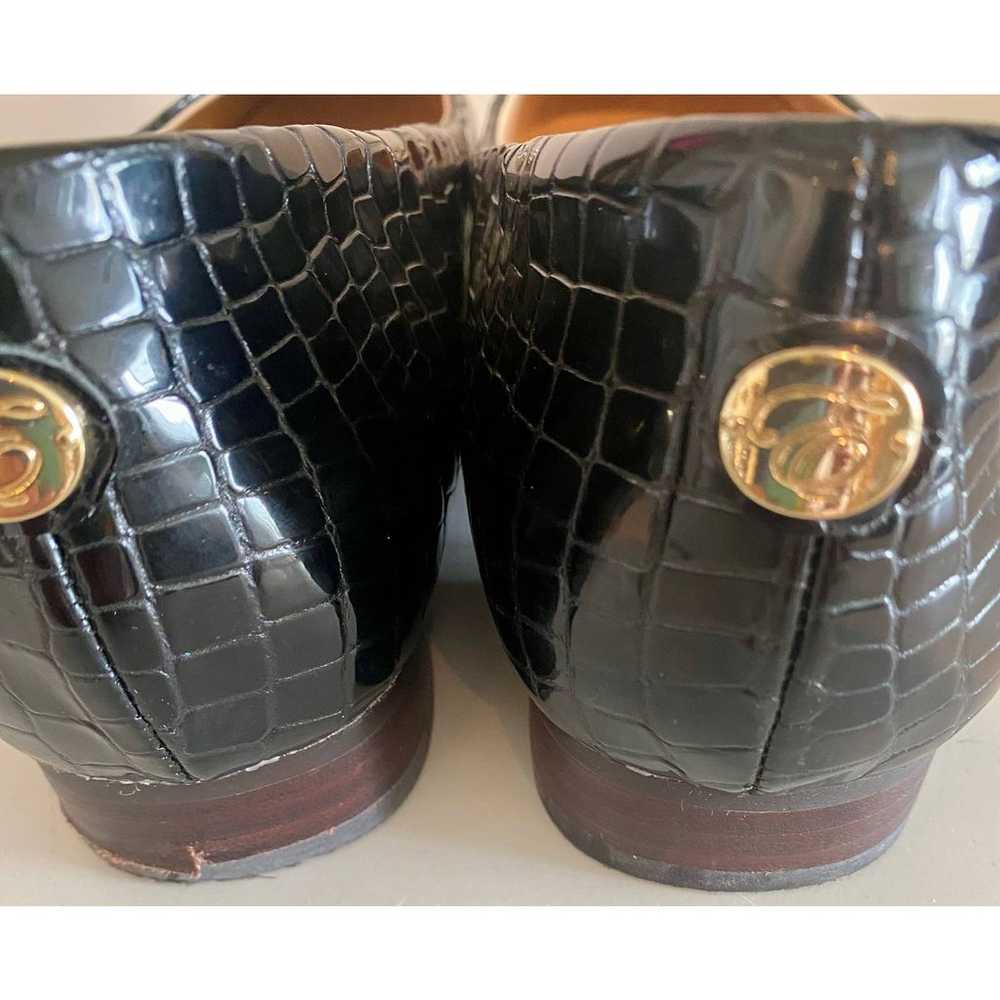 Diana E Kelly Embossed Black Patent Leather & Rhi… - image 5
