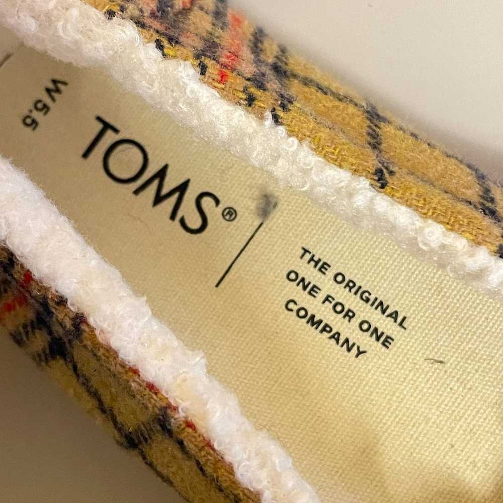 Toms Alpargata Fleece Slip On Flats 5.5 Mustard Y… - image 4