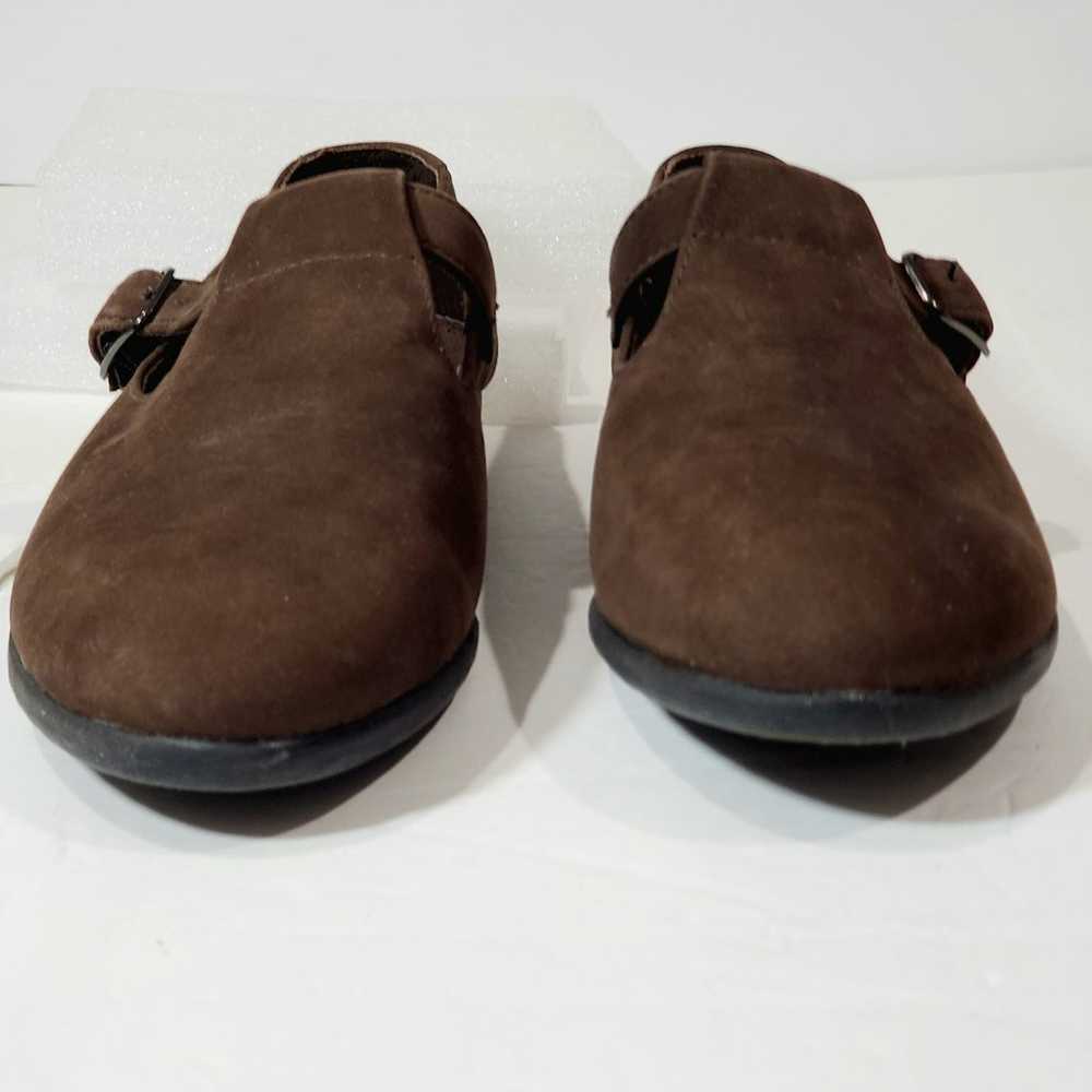 Rockport Brown Leather Suede Mary Jane Buckle Fla… - image 3