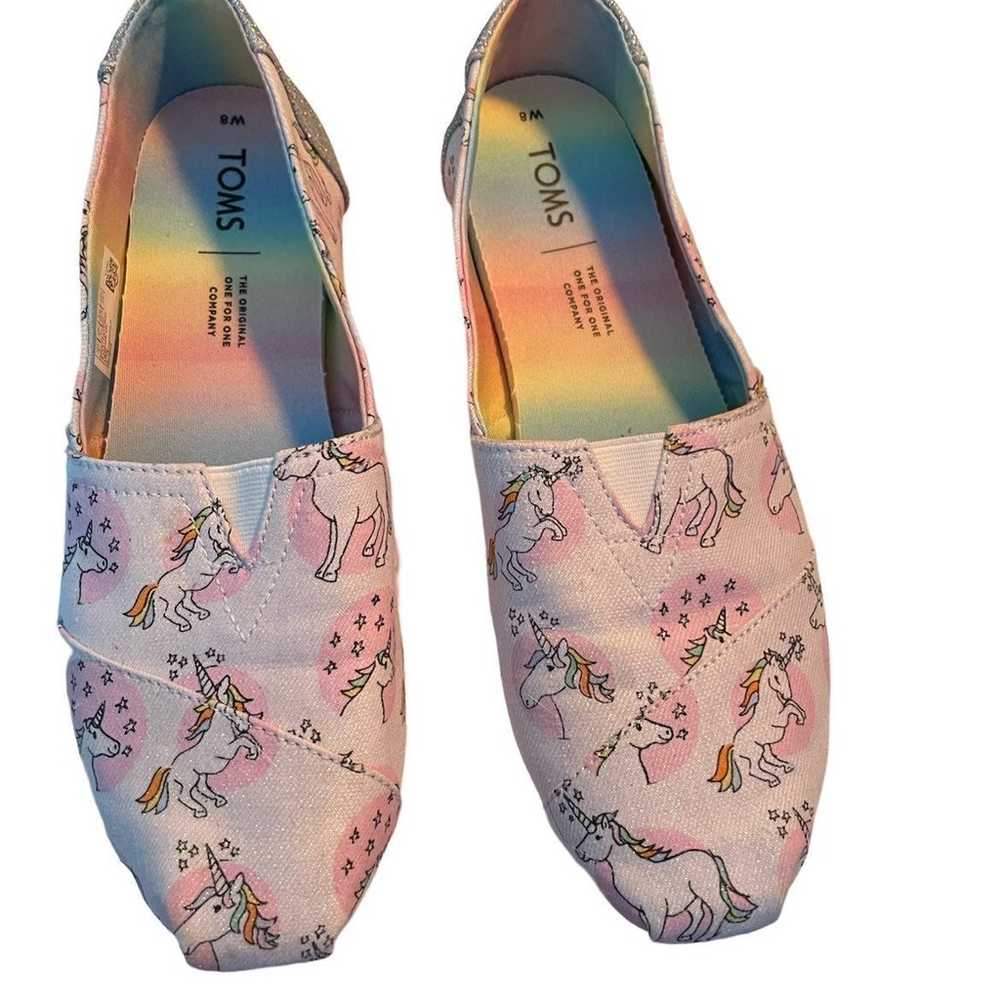 Toms Unicorn Sparkle Slip on *RARE* - image 1