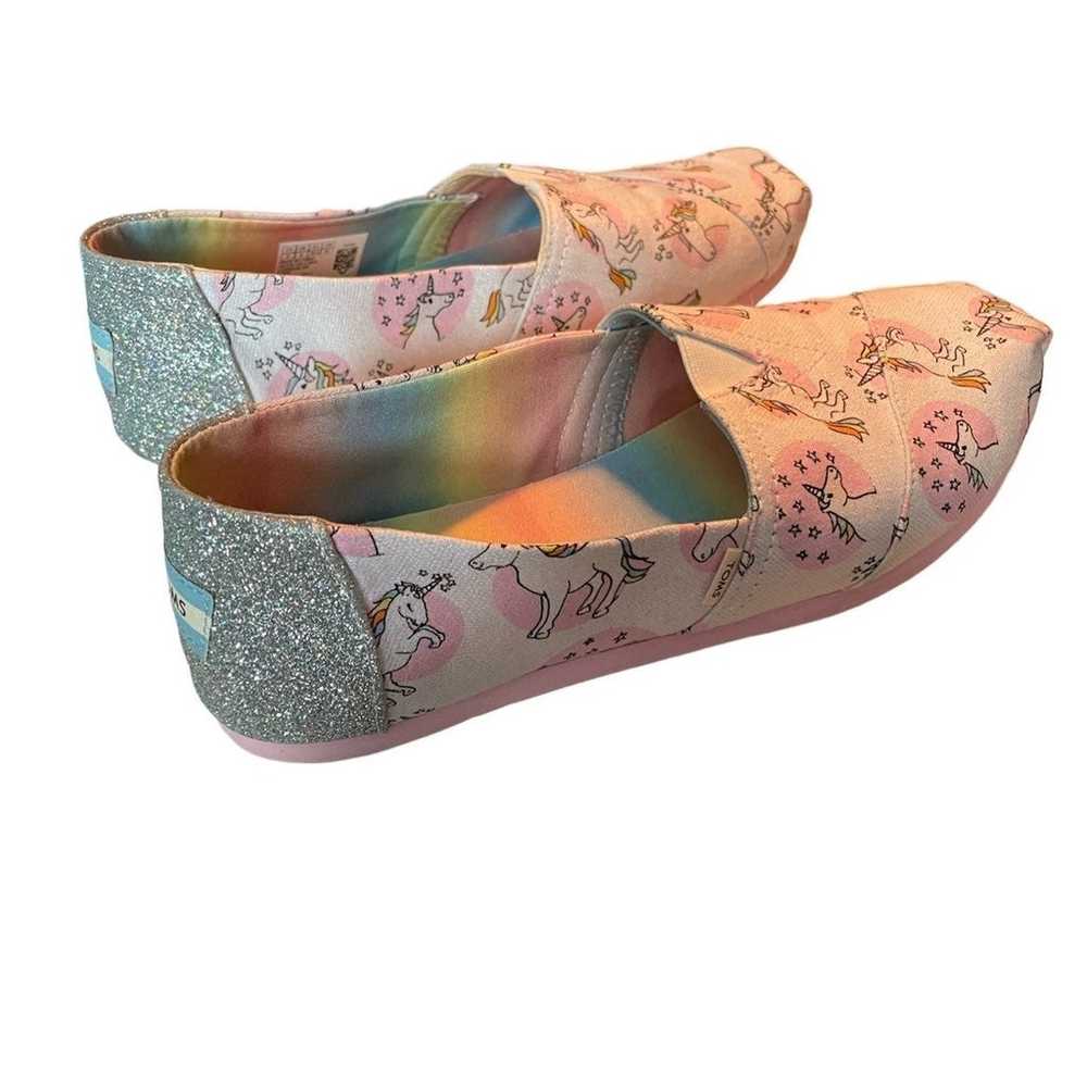 Toms Unicorn Sparkle Slip on *RARE* - image 2