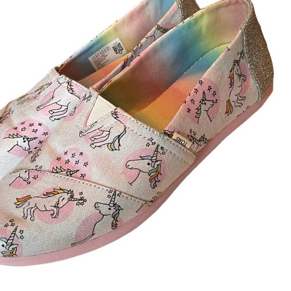 Toms Unicorn Sparkle Slip on *RARE* - image 3