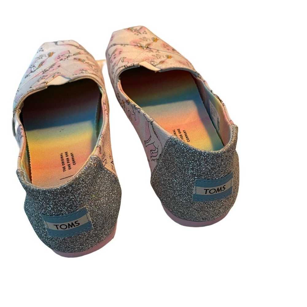 Toms Unicorn Sparkle Slip on *RARE* - image 5