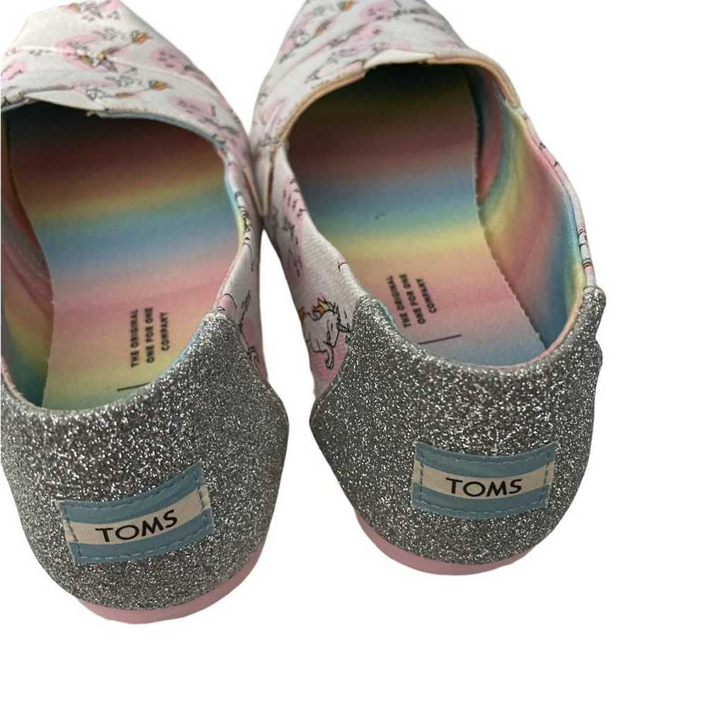 Toms Unicorn Sparkle Slip on *RARE* - image 6