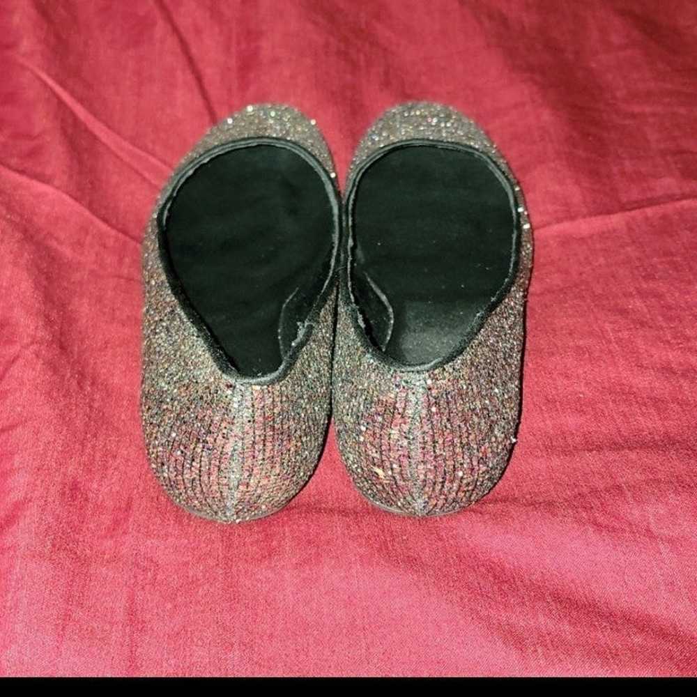 Girls Cupcake Couture Black Glitter Flats Size: 4 - image 3