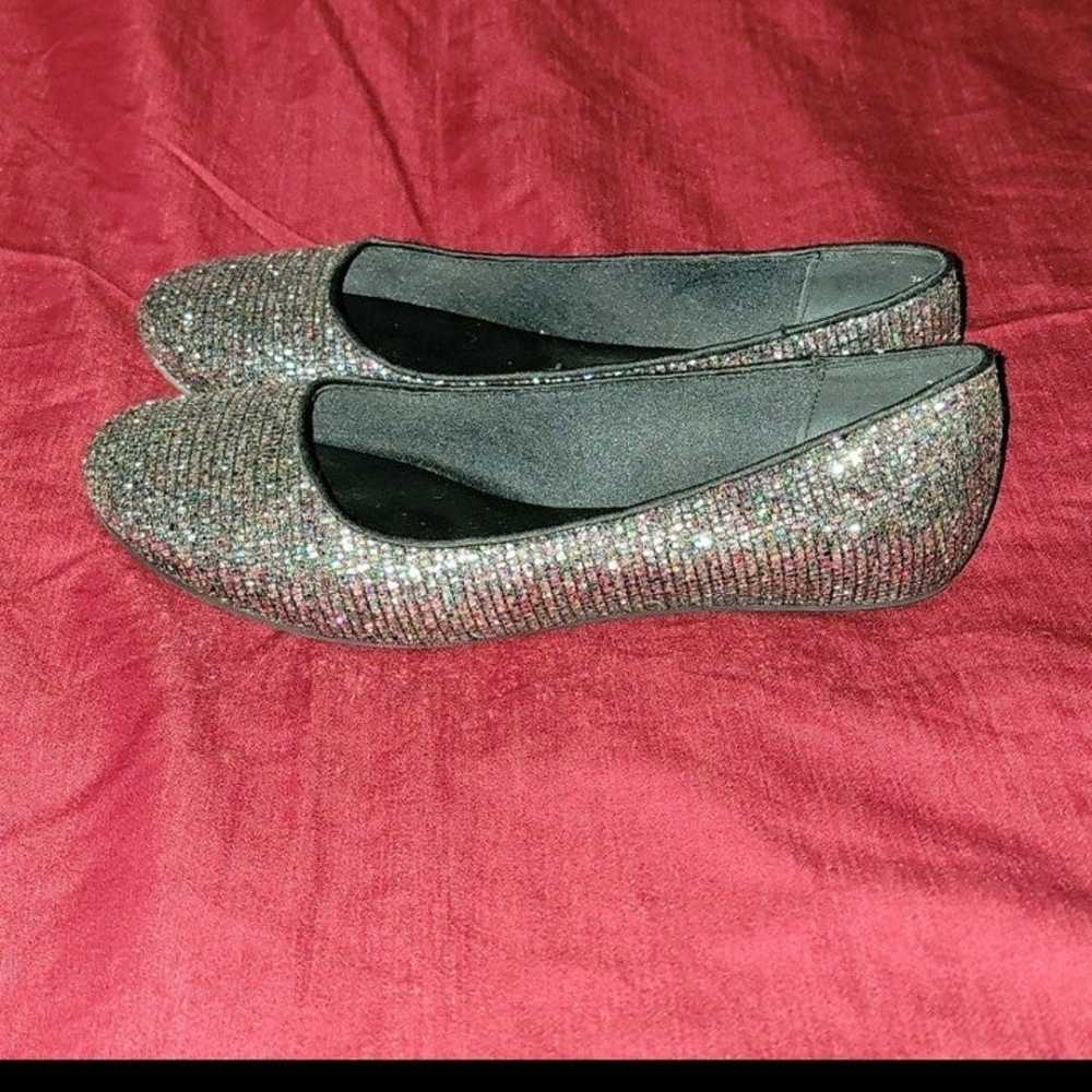 Girls Cupcake Couture Black Glitter Flats Size: 4 - image 4