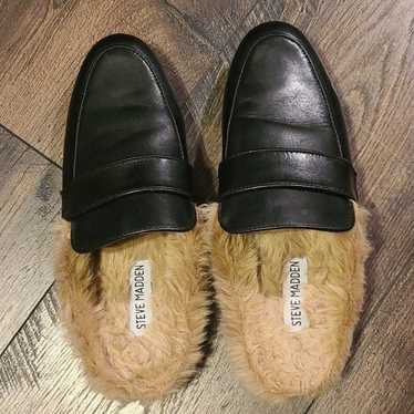 Steve Madden Fur Lined Mules Size 6.5 - image 1