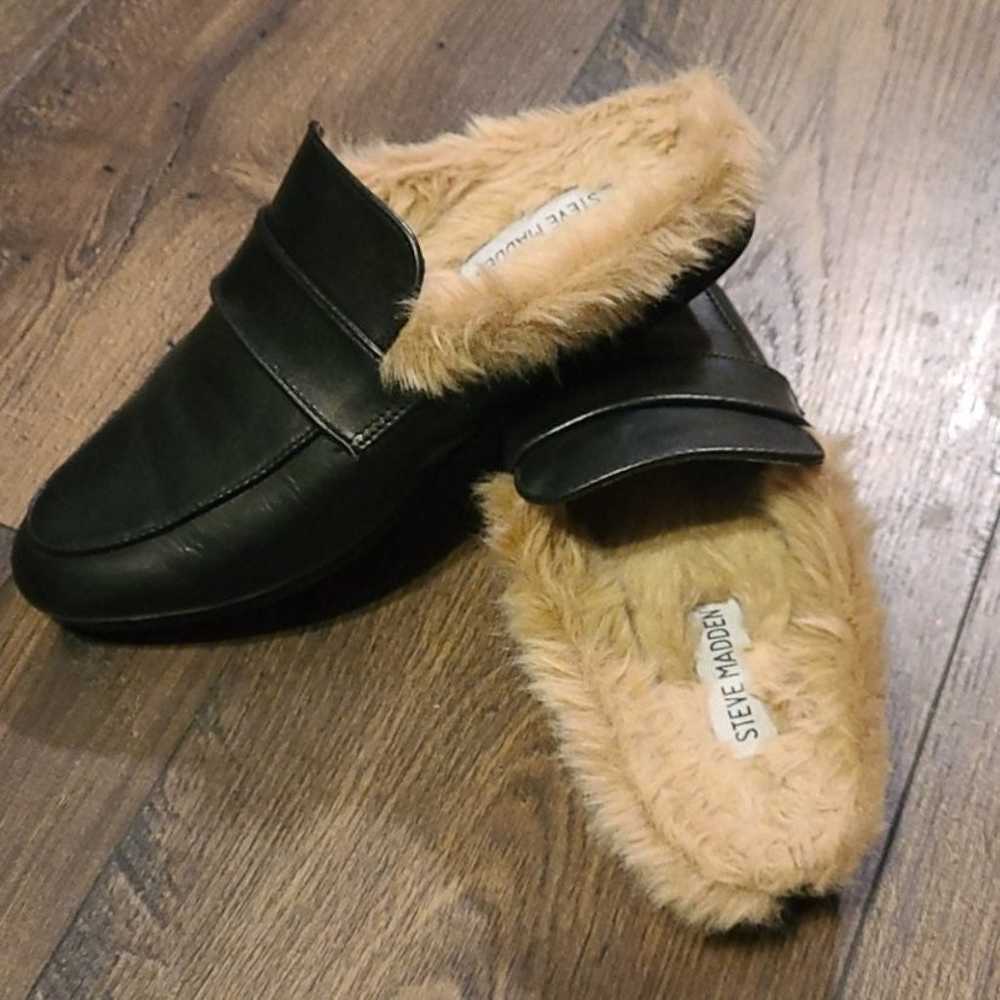 Steve Madden Fur Lined Mules Size 6.5 - image 2