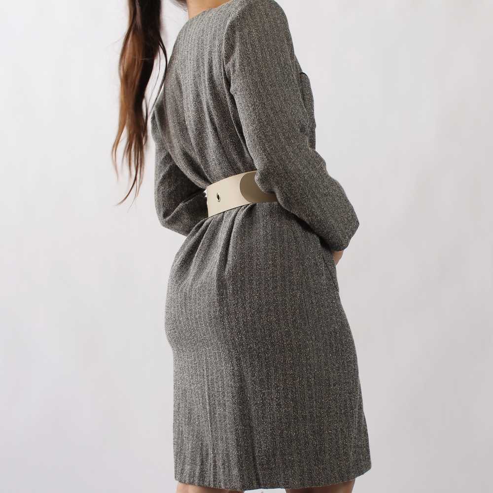 Vintage Speckled Grey Tailored Dress - image 11