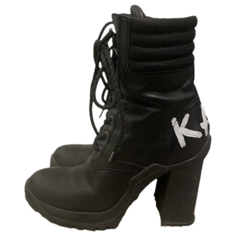 Karl Lagerfeld Leather biker boots - image 1