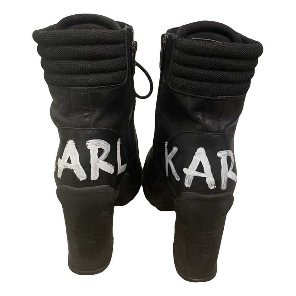 Karl Lagerfeld Leather biker boots - image 2