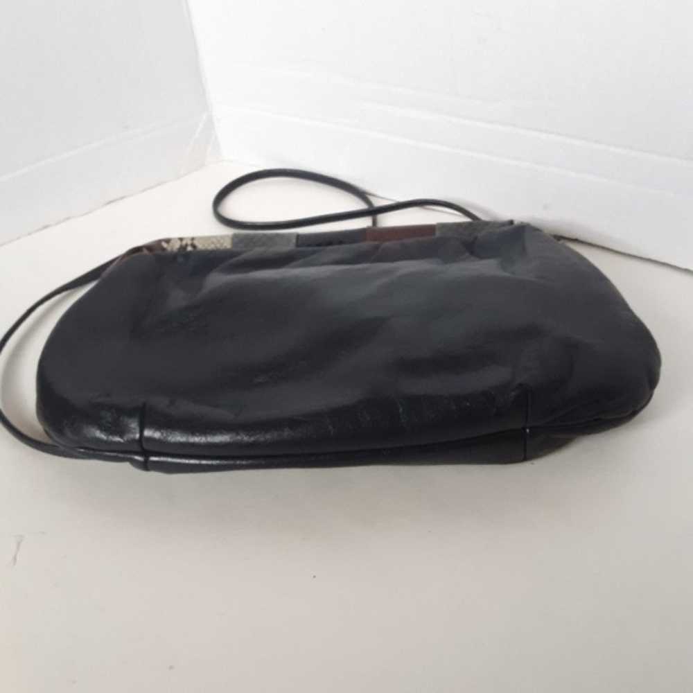 Vintage Women Leather Dark Clutches Shoulder Bag - image 2