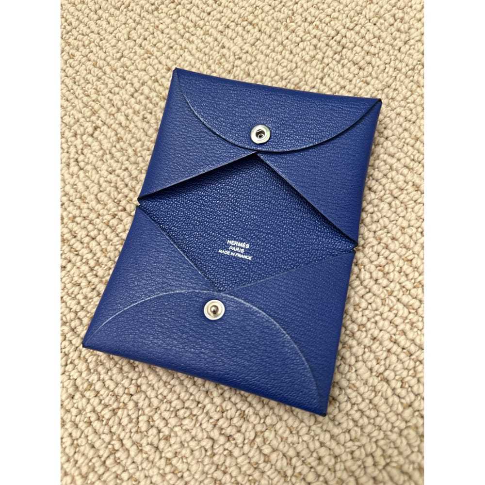 Hermès Calvi leather card wallet - image 5