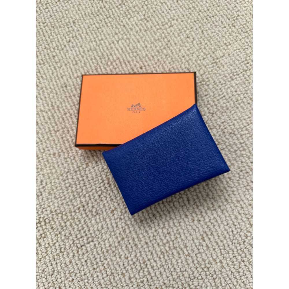 Hermès Calvi leather card wallet - image 7