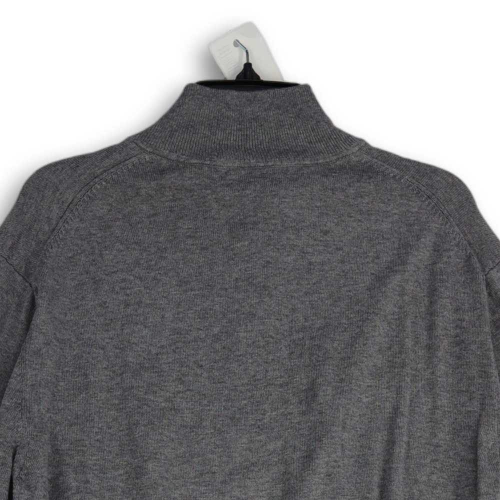 Calvin Klein NWT Mens Gray Knitted 1/4 Zip Mock N… - image 4