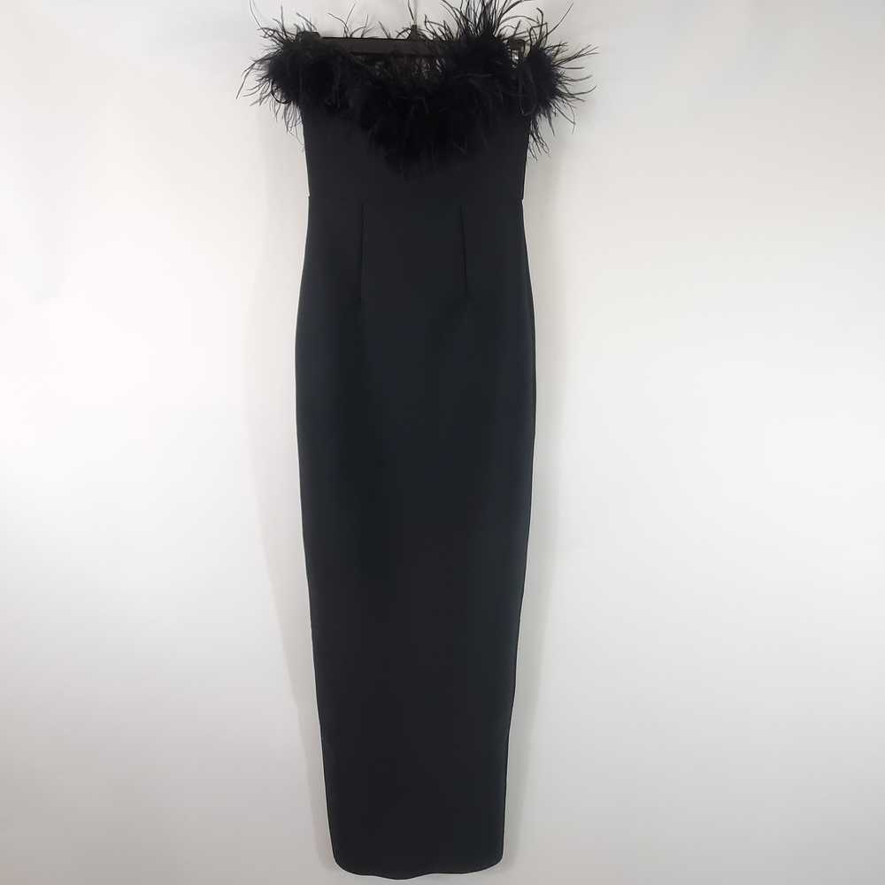 Windsor Women Black Strapless Feather Maxi Dress … - image 1