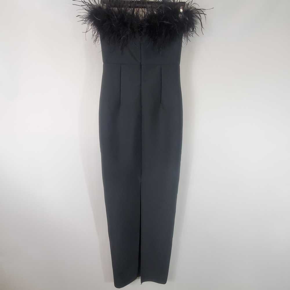 Windsor Women Black Strapless Feather Maxi Dress … - image 3