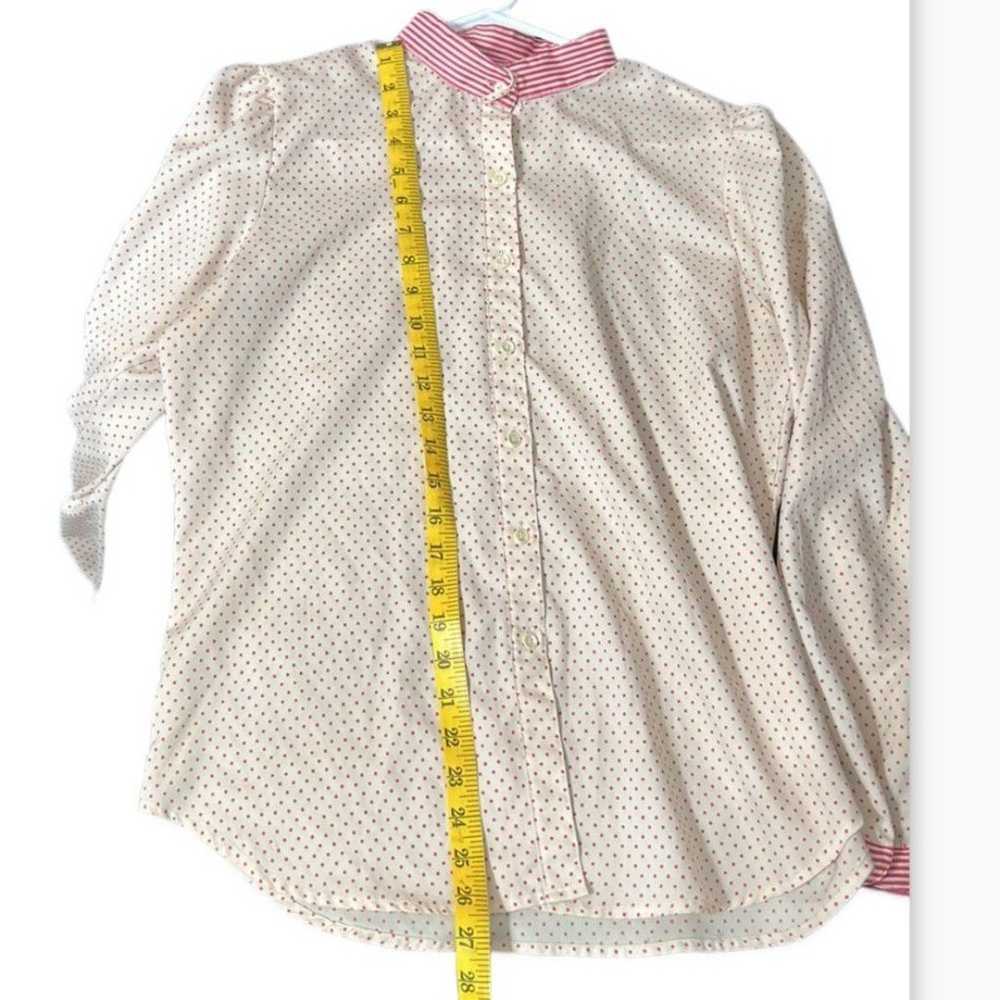 Levi Strauss & Co Vintage Cream Pink Button Front… - image 10