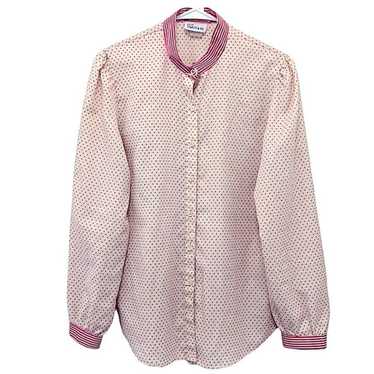 Levi Strauss & Co Vintage Cream Pink Button Front… - image 1