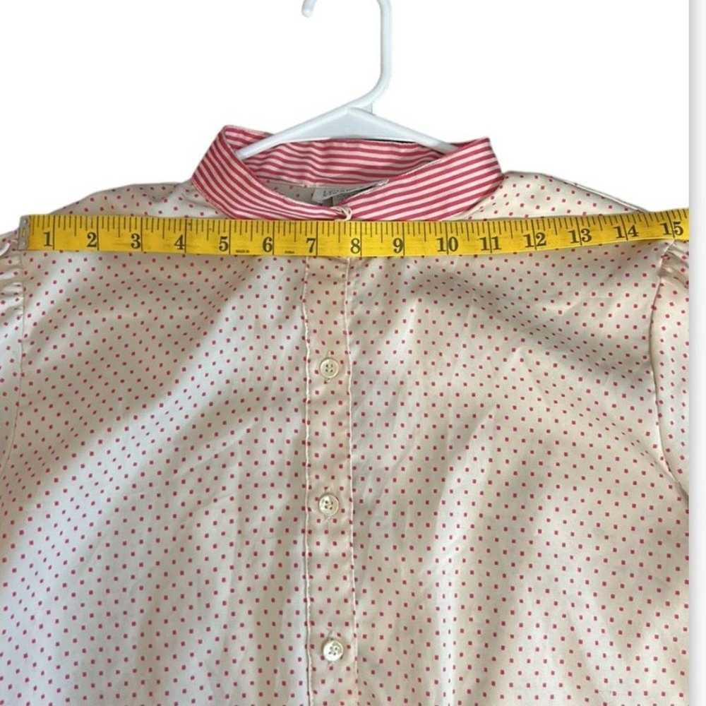 Levi Strauss & Co Vintage Cream Pink Button Front… - image 8