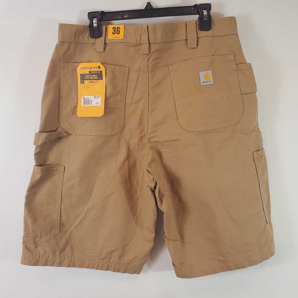 Carhartt Men Brown Canvas Utility Shorts Sz 36 NWT - image 2