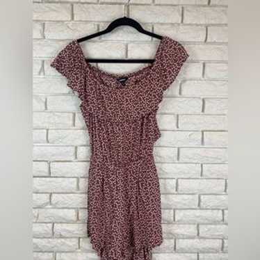 Express Polka Dot Open Back Romper Size Medium - image 1