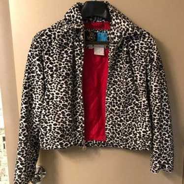 Mudd B+W Leopard-Print Soft Brushed Jack - S - image 1