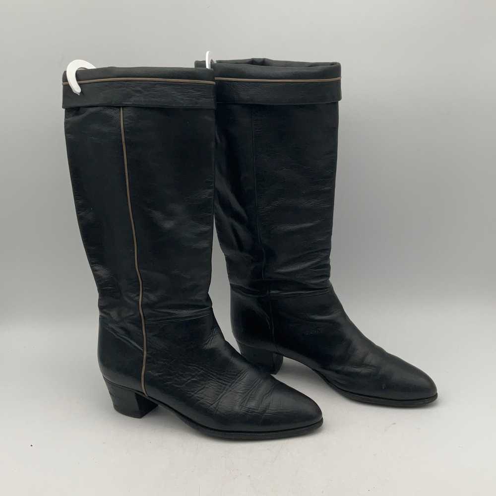 Bruno Magli Womens Black Leather High Block Heels… - image 4