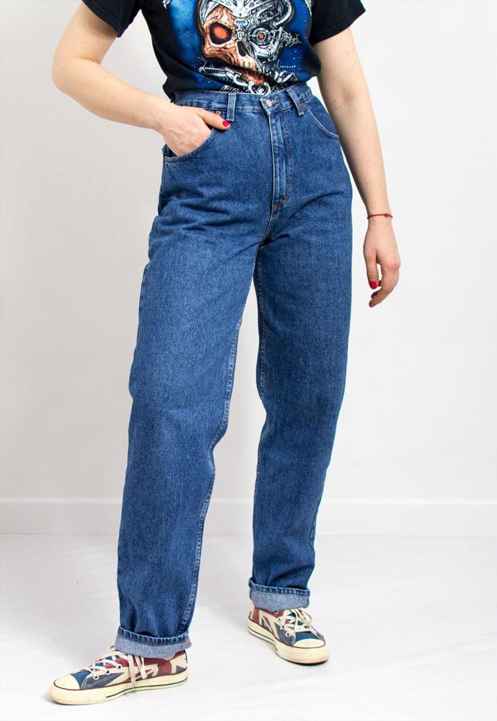 Vintage 90's mom jeans RIFLE extra long leg taper… - image 3