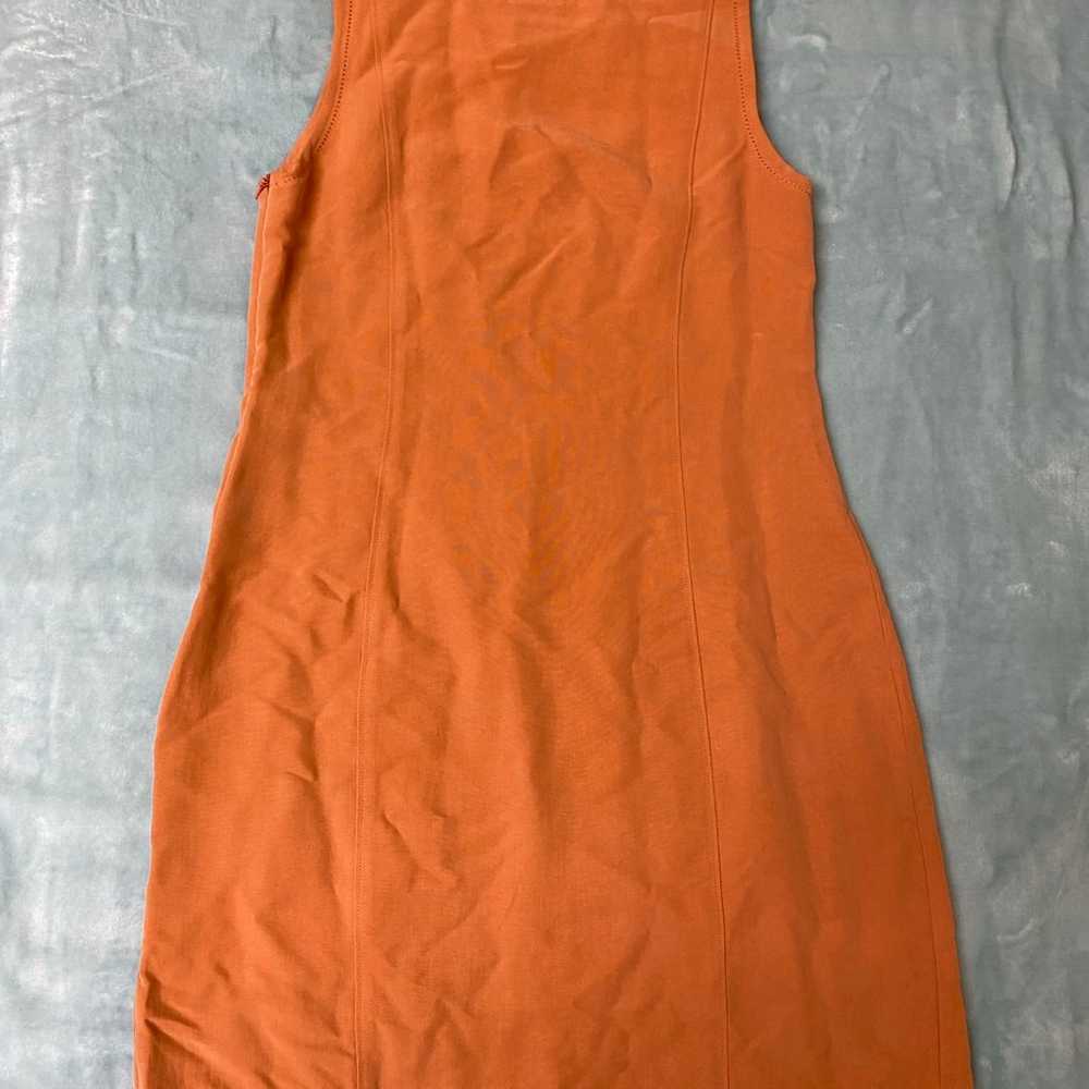 Vintage Tommy Bahama 100% Silk Sheath Dress Apric… - image 10