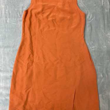 Vintage Tommy Bahama 100% Silk Sheath Dress Apric… - image 1