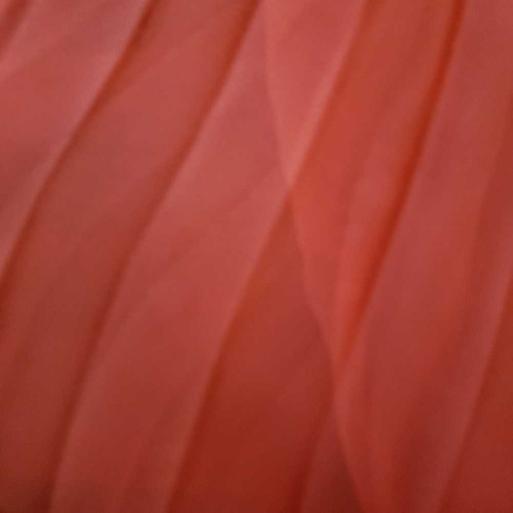 60s Orange Pleated Trapeze Dress - image 8