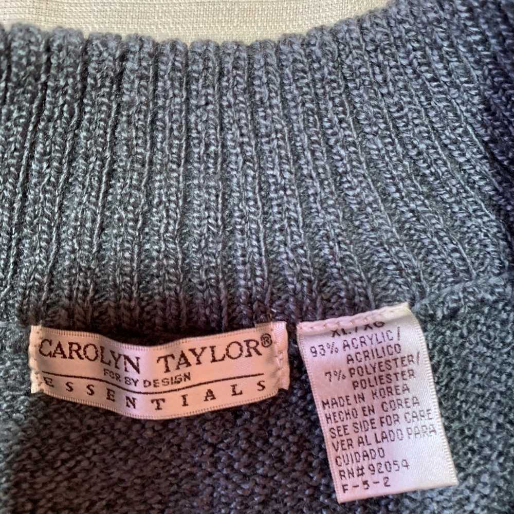 Vintage Carolyn Taylor  Isle Sweater 1/4 Zip Size… - image 2