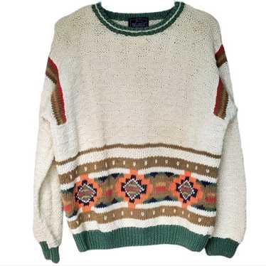 Woolrich Fair Isle Sweater Ramie and Cotton Blend 