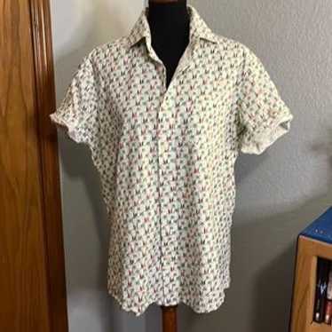 Charleston Threads Palm Print Button Down - image 1