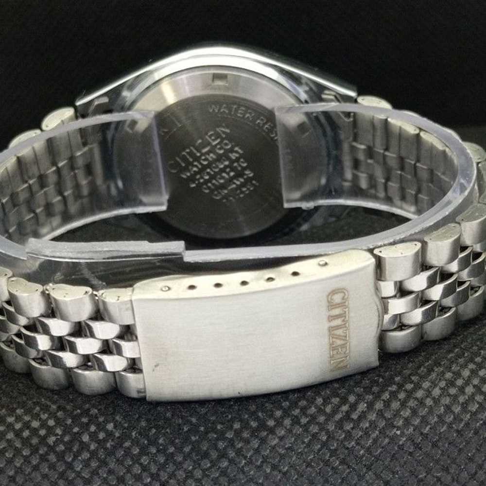 Vintage 1984 Citizen Automatic Mens Silver Watch … - image 2