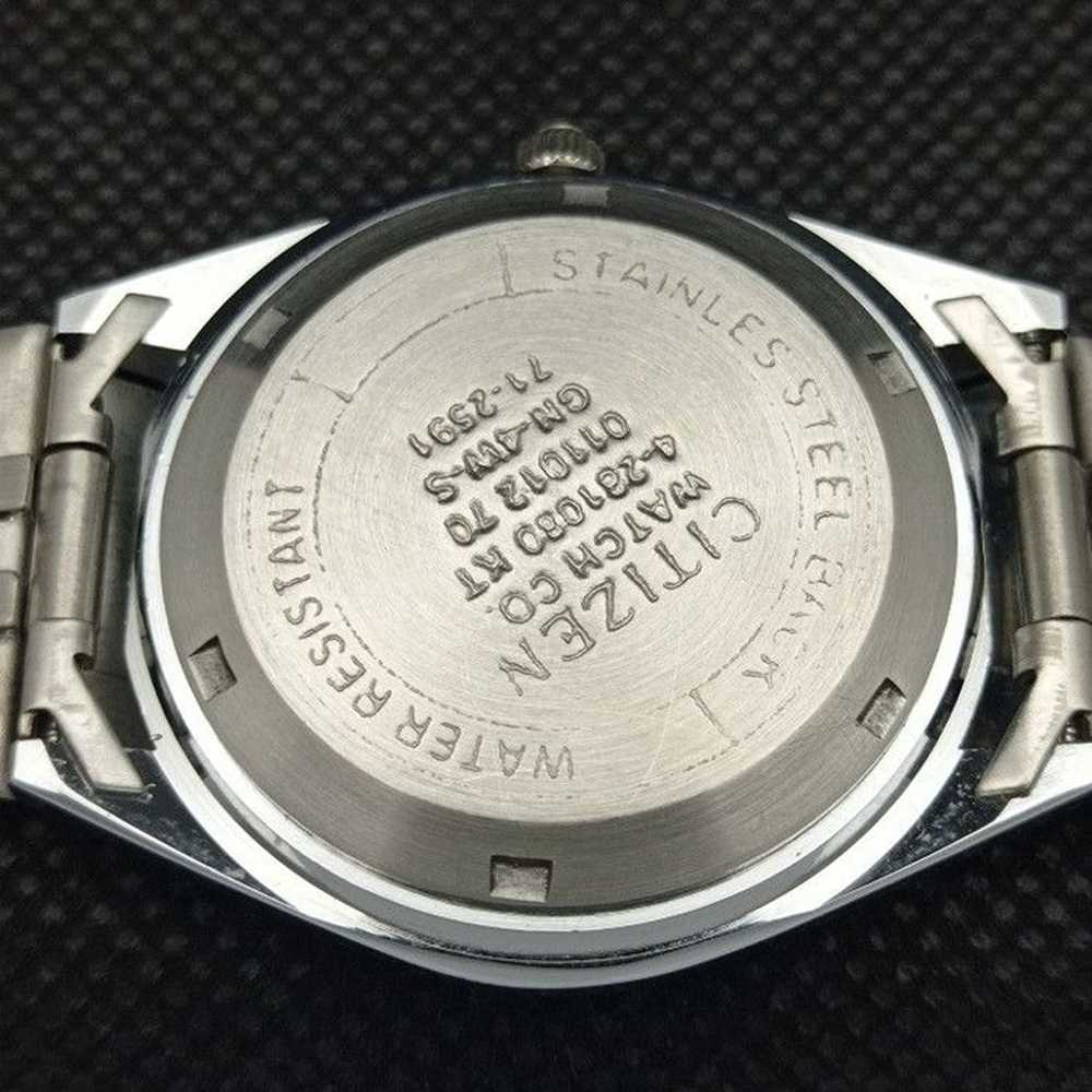 Vintage 1984 Citizen Automatic Mens Silver Watch … - image 8