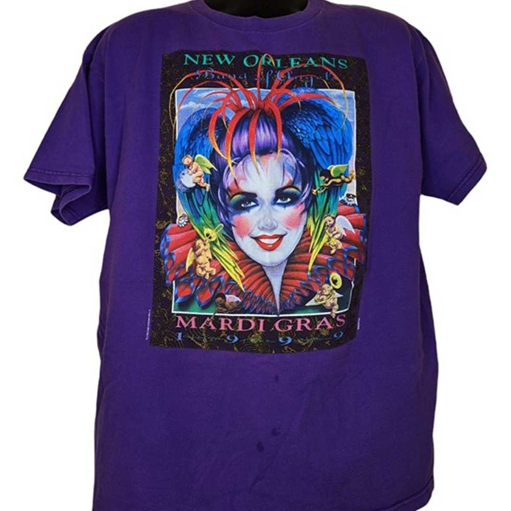 Mardi Gras New Orleans 1999 Vintage Tshirt Size L - image 2