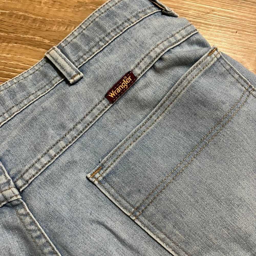 VINTAGE Wrangler Classic Blue Denim Jeans Hook Ey… - image 5