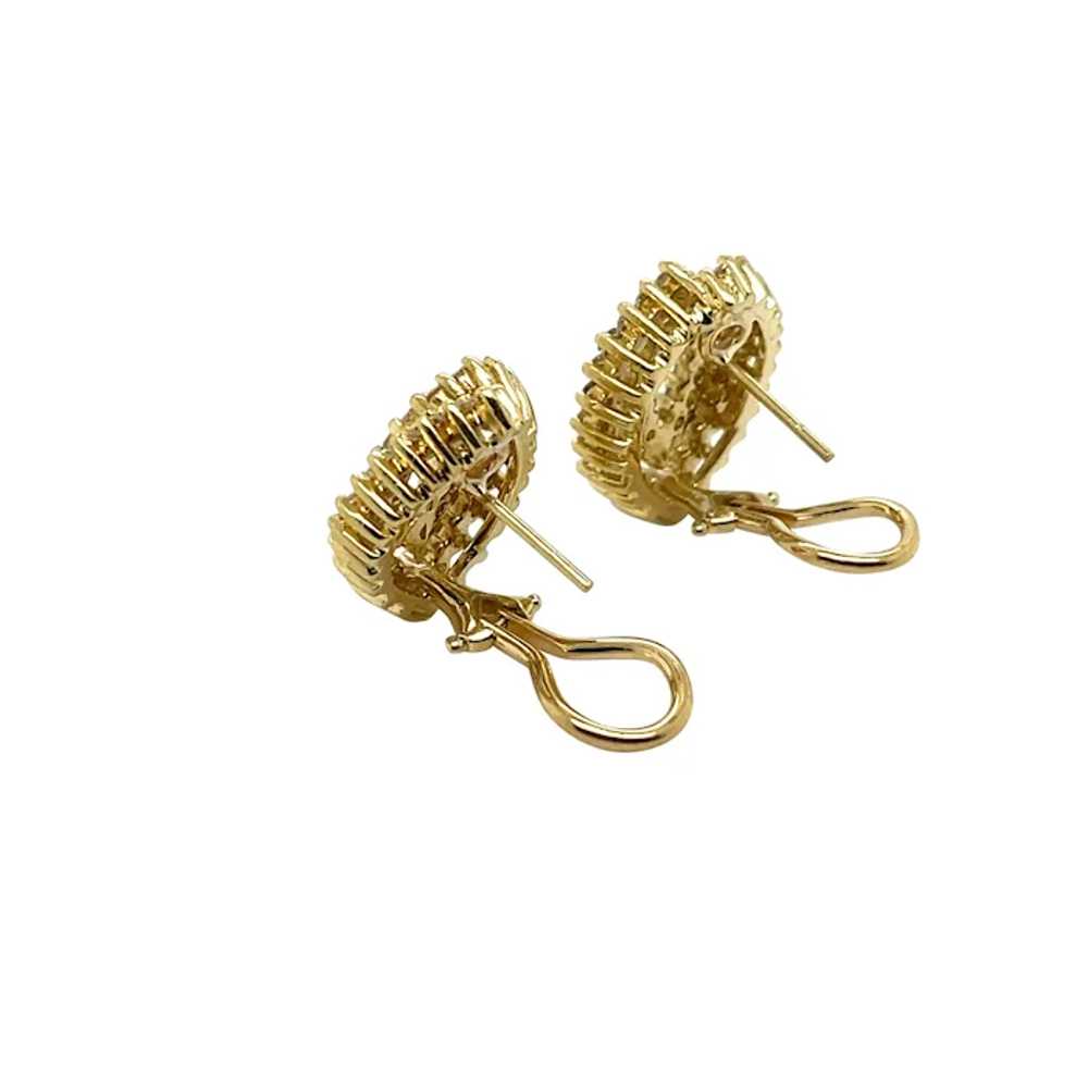 18K Yellow Gold Diamond Earring - image 2