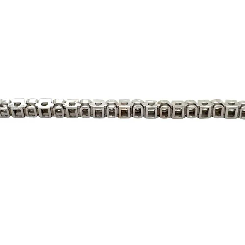 14K White Gold Diamond Bracelet - image 3