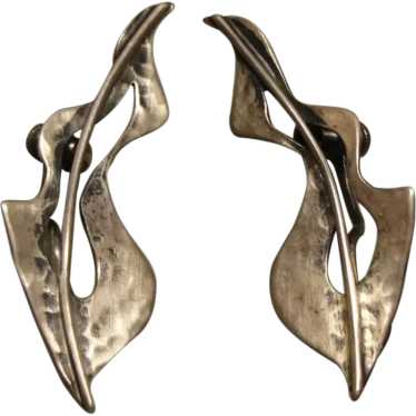 Modernist Jules Brenner Earrings Sterling Silver