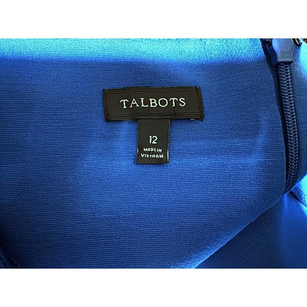 Talbots Royal Blue Stretch Ponte Knit Short Sleev… - image 6
