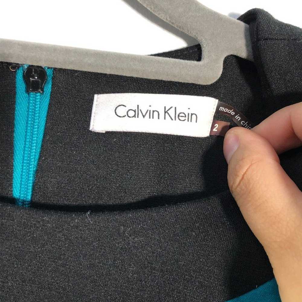 Calvin Klein Gorgeous Sleeveless Color Block Teal… - image 4