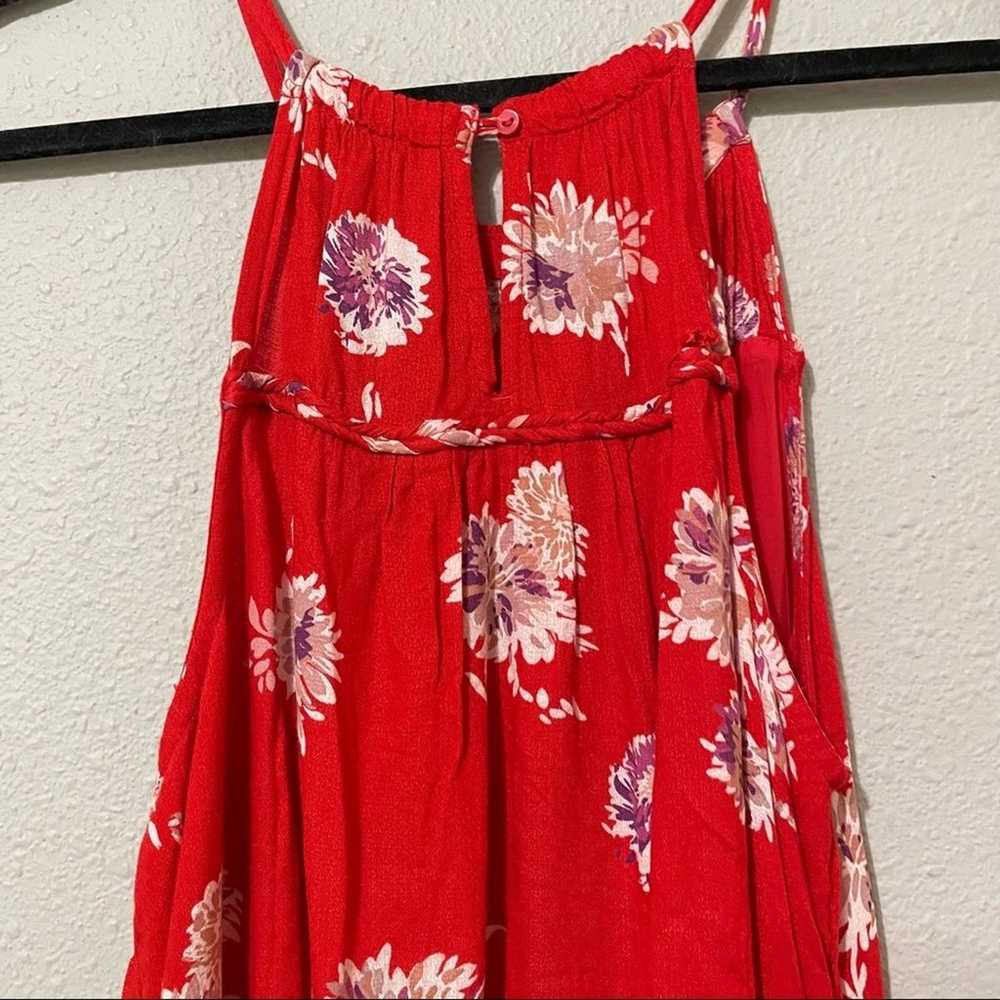Lucky Brand Red Floral Halter Sleeveless Mini Sum… - image 11